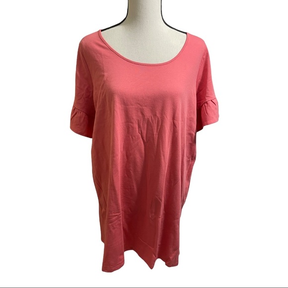 Women Within round collar shirt bell sleeves size 14/16 plus new top/blouse - Picture 1 of 7